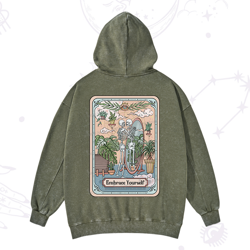Purplehecate The Embrace Yourself Tarot Washed Hoodie