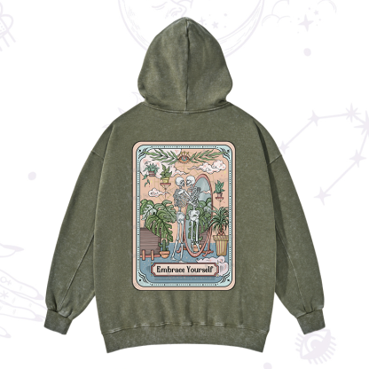 Purplehecate The Embrace Yourself Tarot Washed Hoodie