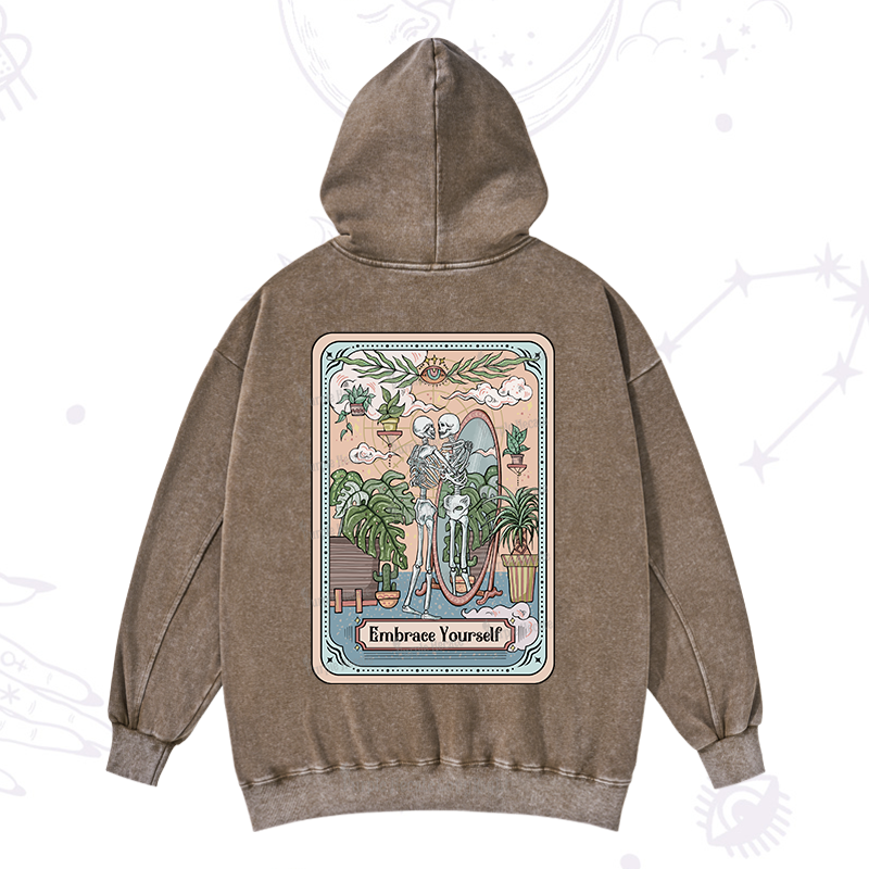 Purplehecate The Embrace Yourself Tarot Washed Hoodie