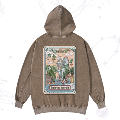 Purplehecate The Embrace Yourself Tarot Washed Hoodie