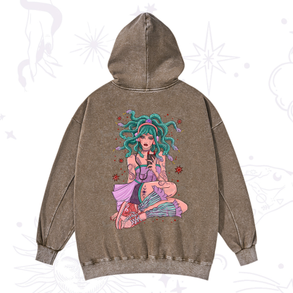 Purplehecate Gorgon Medusa Washed Hoodie