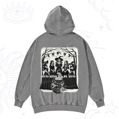 Purplehecate Girls Will Be Girls Washed Hoodie