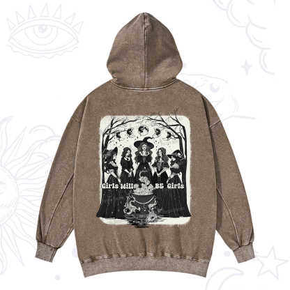 Purplehecate Girls Will Be Girls Washed Hoodie