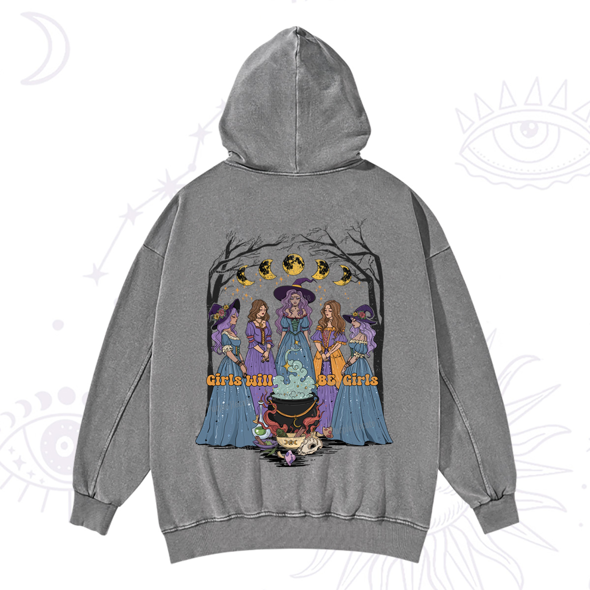 Purplehecate Girls Will Be Girls Washed Hoodie