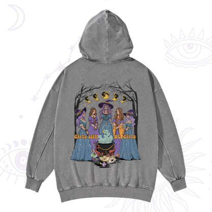 Purplehecate Girls Will Be Girls Washed Hoodie