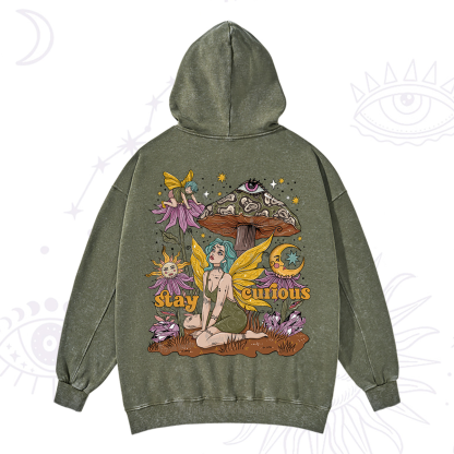 Purplehecate Stay Curious Washed Hoodie