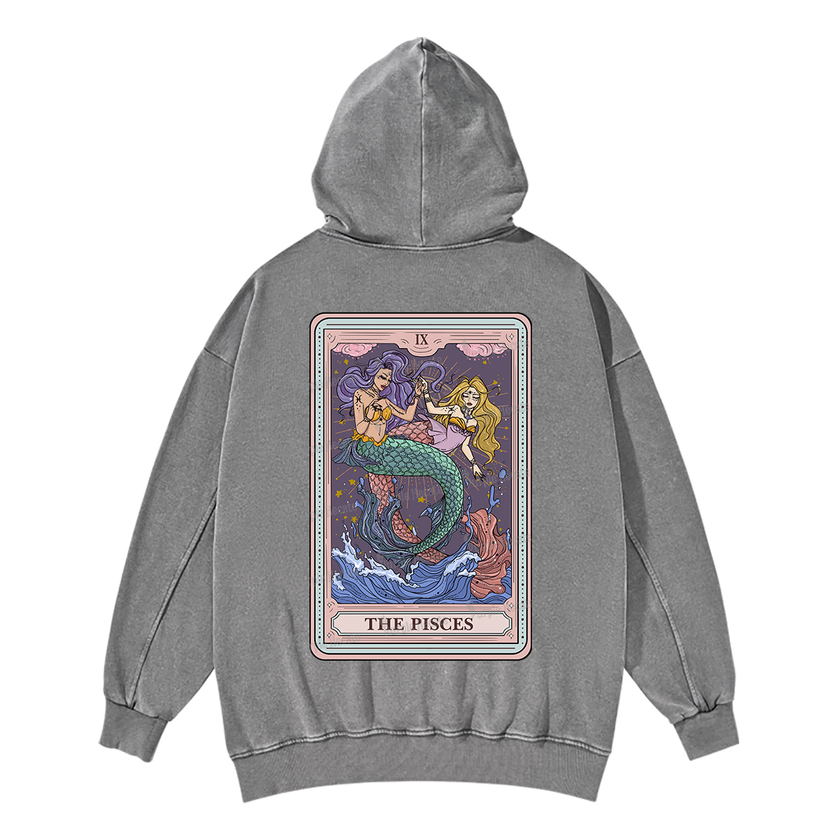 Purplehecate The Pisces Tarot Washed Hoodie