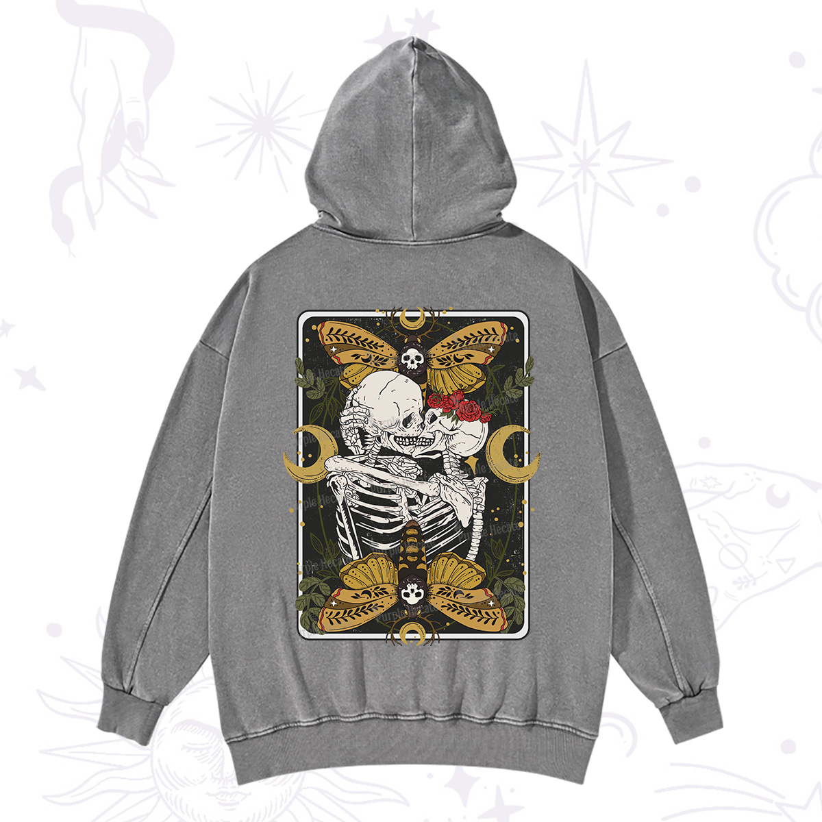 Purplehecate Deathless Moonlit Love Washed Hoodie