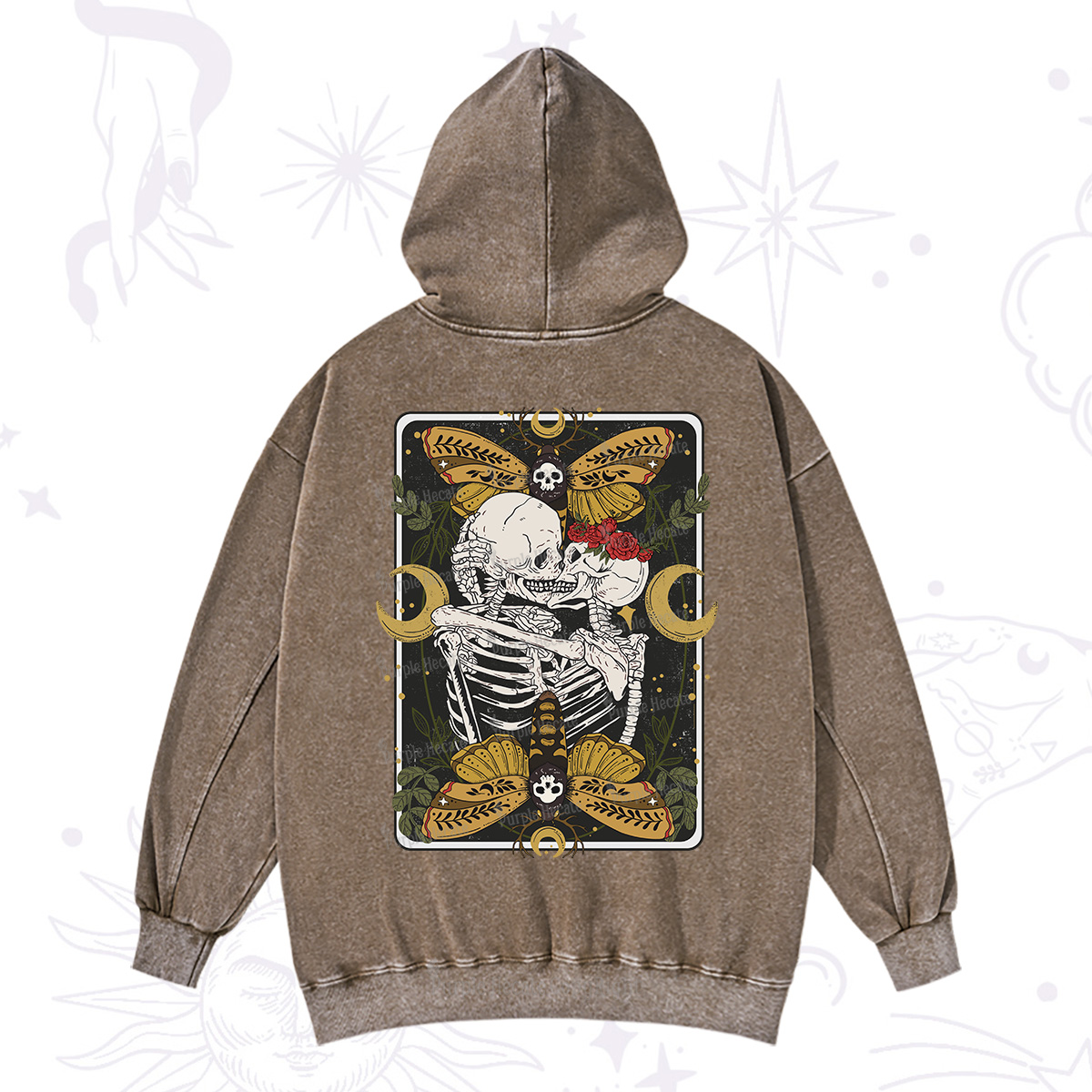 Purplehecate Deathless Moonlit Love Washed Hoodie