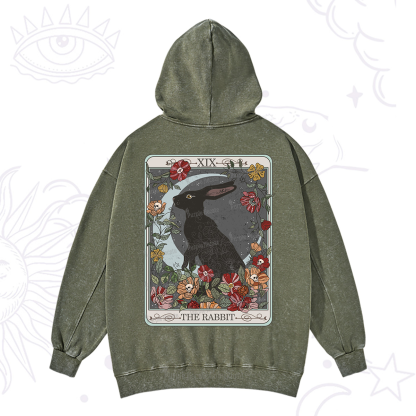 Purplehecate The Rabbitan Tarot Washed Hoodie