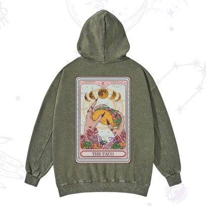 Purplehecate The Taco Tarot Washed Hoodie