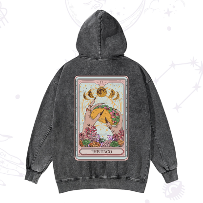 Purplehecate The Taco Tarot Washed Hoodie