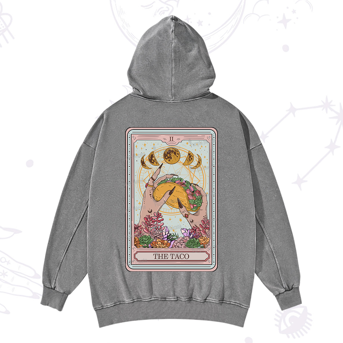 Purplehecate The Taco Tarot Washed Hoodie
