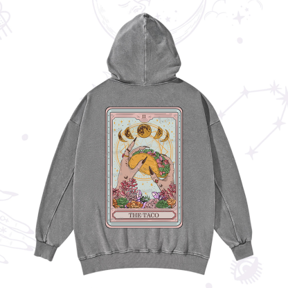 Purplehecate The Taco Tarot Washed Hoodie