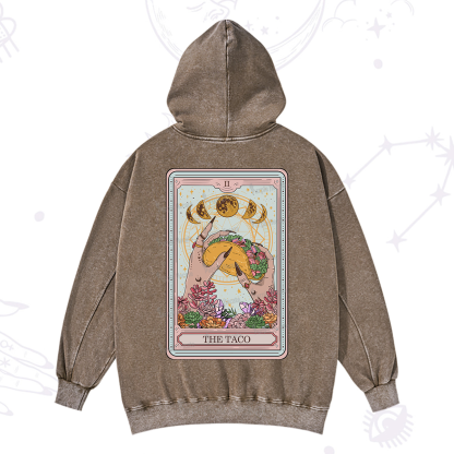 Purplehecate The Taco Tarot Washed Hoodie