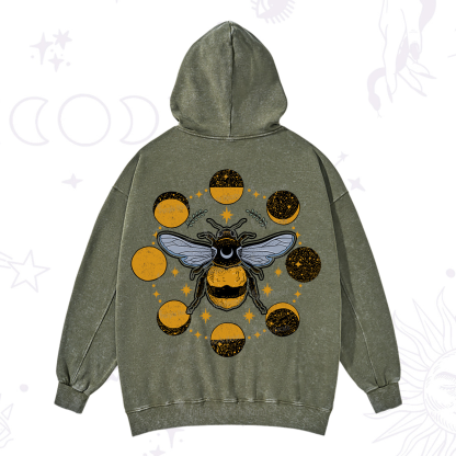 Purplehecate Phases of the Moon Bee Washed Hoodie