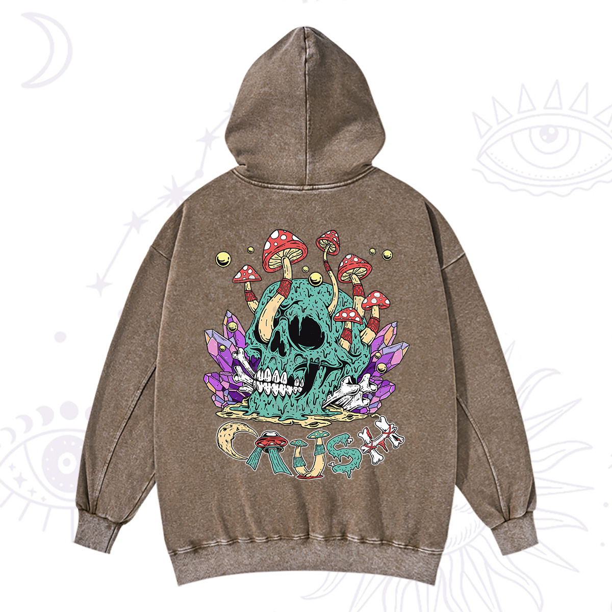 Purplehecate Magic Skeleton Washed Hoodie
