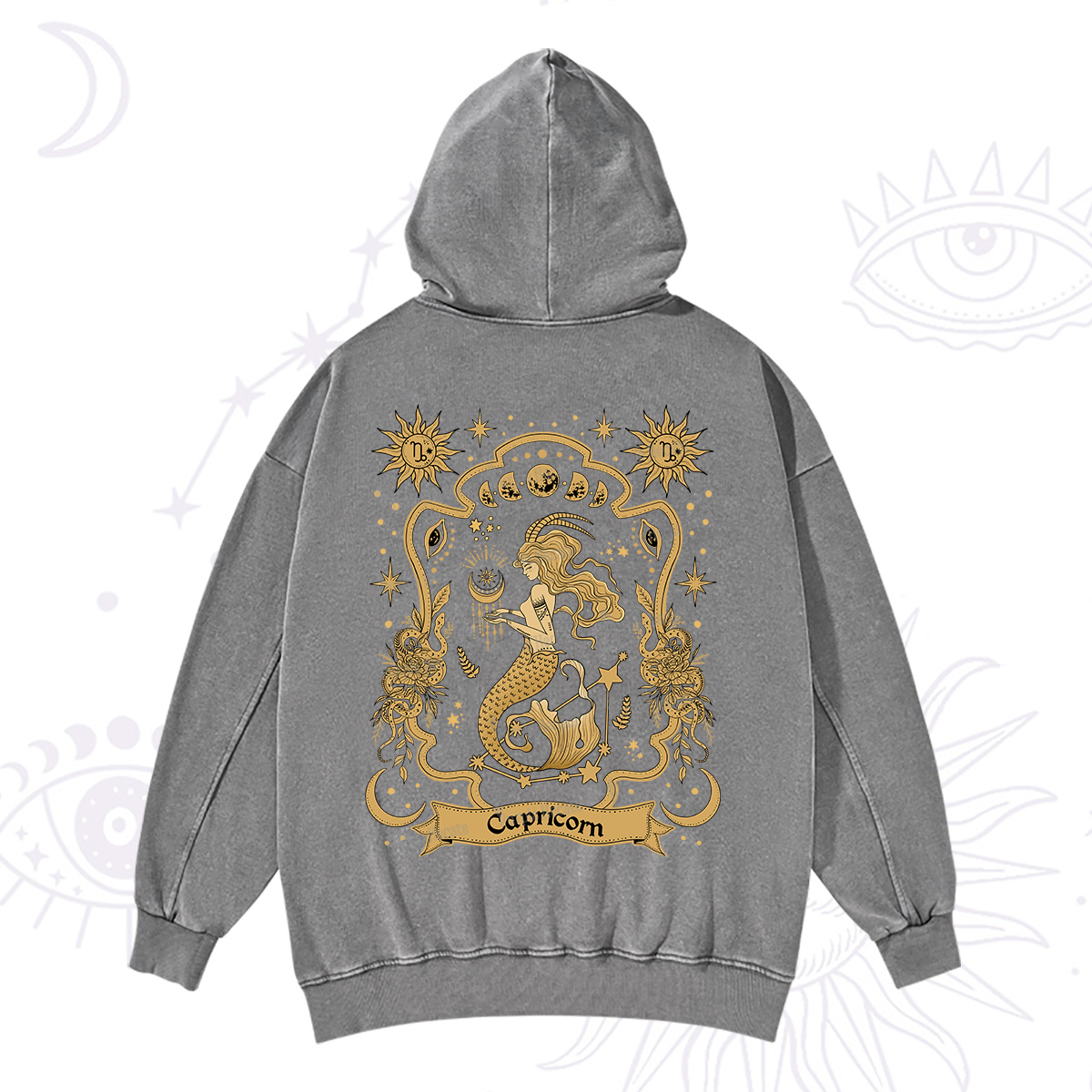 Purplehecate Capricorn' Astral Mirage Zodiac Washed Hoodie