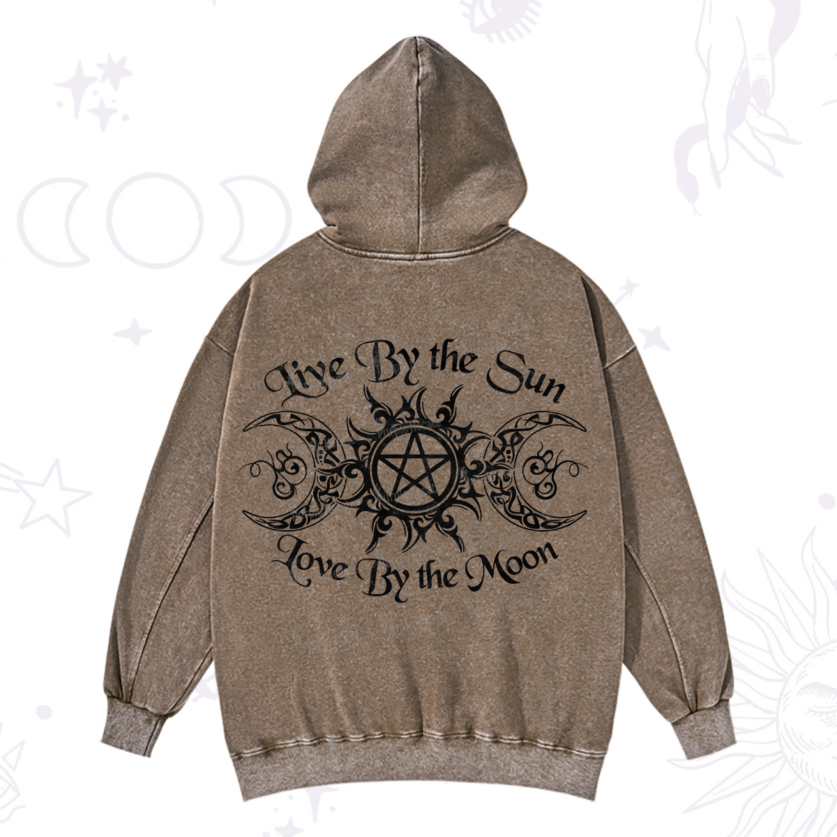 Purplehecate Hecate's Lunar Blessing Washed Hoodie