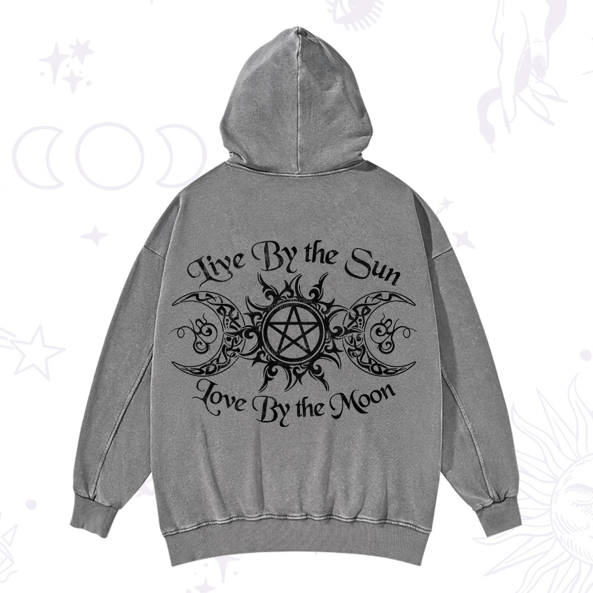 Purplehecate Hecate's Lunar Blessing Washed Hoodie