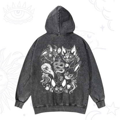 Purplehecate Familiar Spirits Washed Hoodie