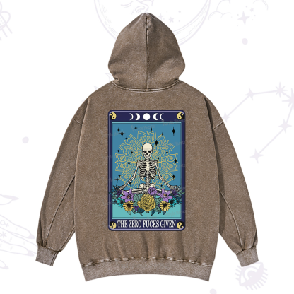 Purplehecate The Zero Fucks Given Tarot Washed Hoodie