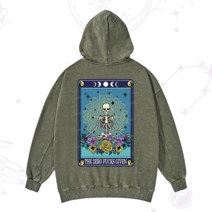 Purplehecate The Zero Fucks Given Tarot Washed Hoodie