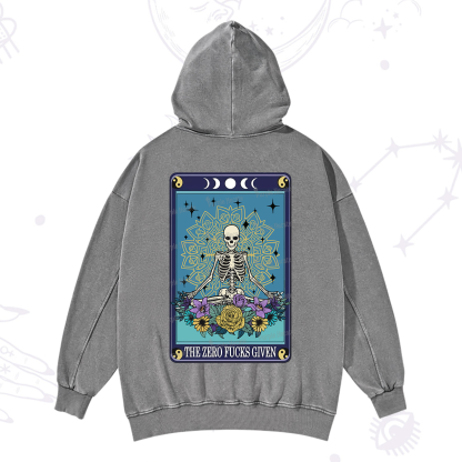 Purplehecate The Zero Fucks Given Tarot Washed Hoodie