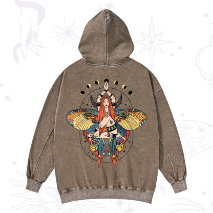 Purplehecate Luna Moth Washed Hoodie