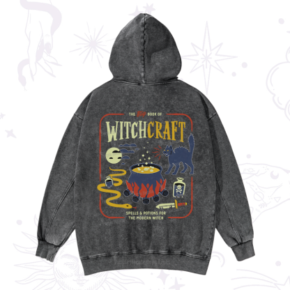 Purplehecate Book Of Witchcraft Washed Hoodie