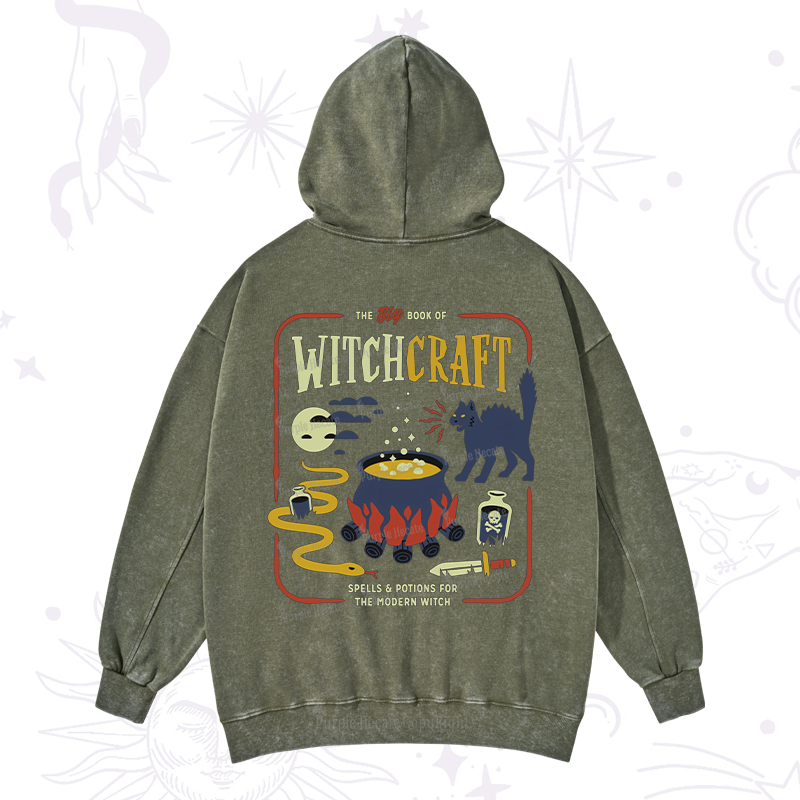Purplehecate Book Of Witchcraft Washed Hoodie