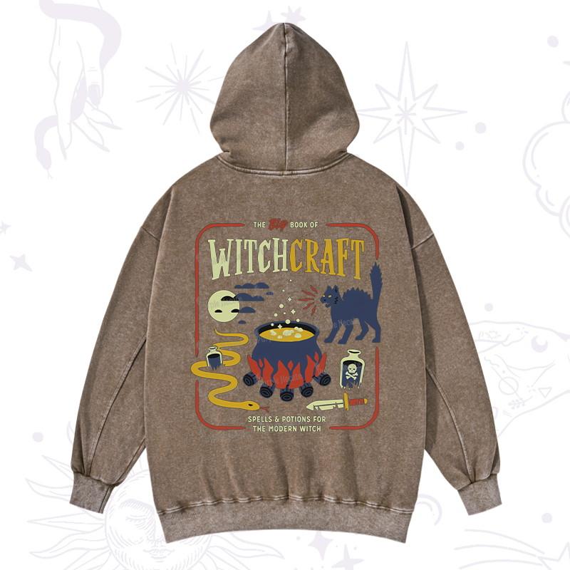 Purplehecate Book Of Witchcraft Washed Hoodie