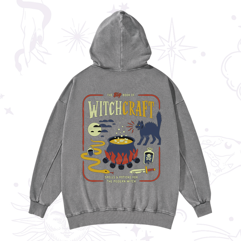 Purplehecate Book Of Witchcraft Washed Hoodie