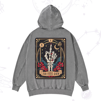 Purplehecate The Zero Fucks Given Washed Hoodie