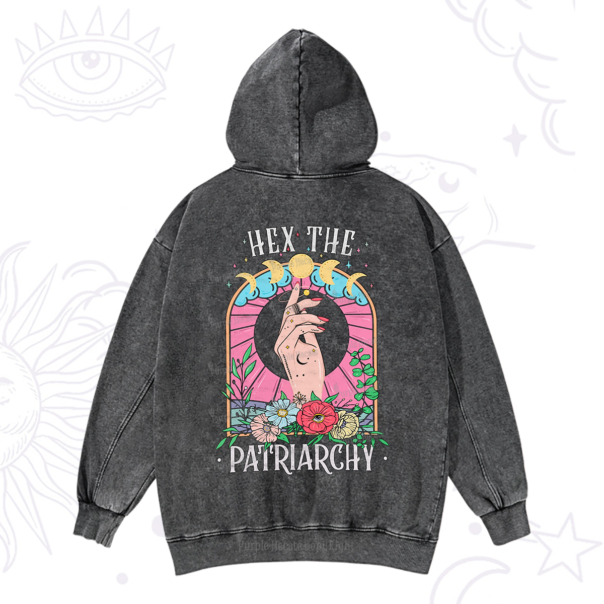 Purplehecate Hex The Patriarchy Washed Hoodie
