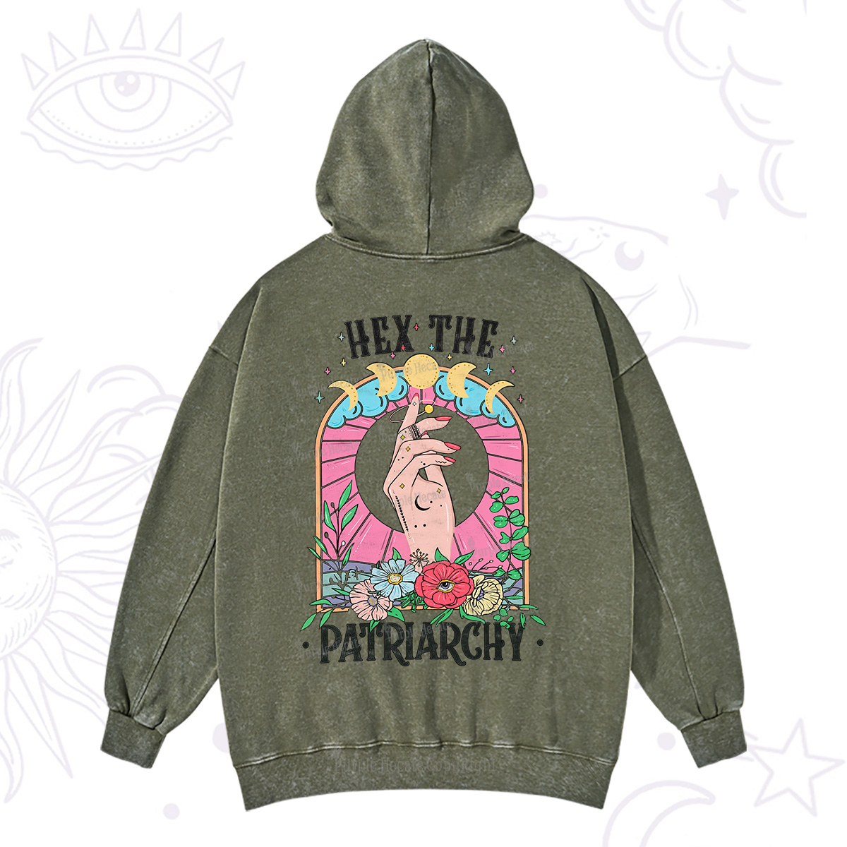 Purplehecate Hex The Patriarchy Washed Hoodie