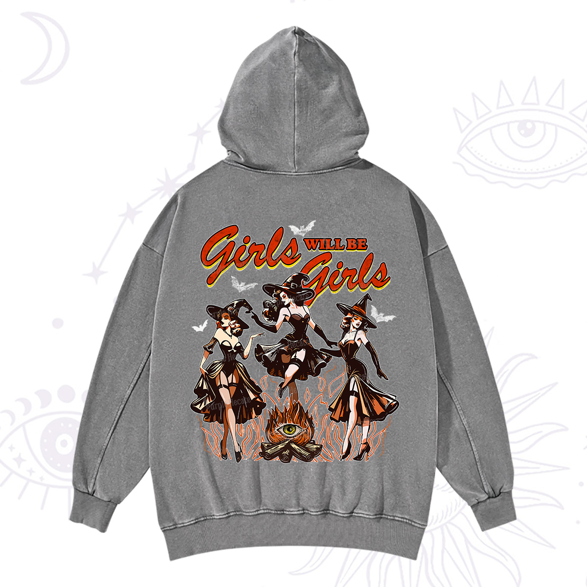 Purplehecate Girls Will Be Girls Washed Hoodie