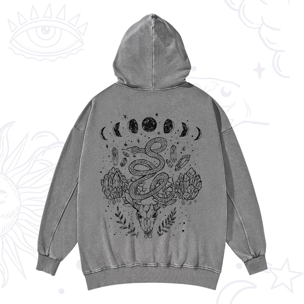 Purplehecate Crystals Witchy Washed Hoodie