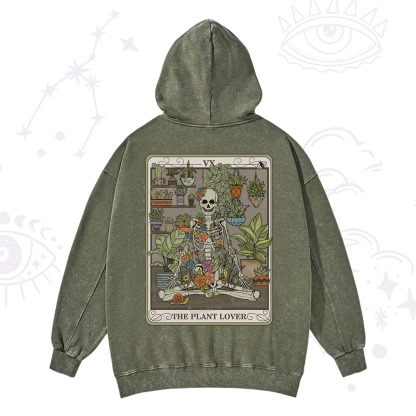 Purplehecate The Plant Lover Tarot Washed Hoodie