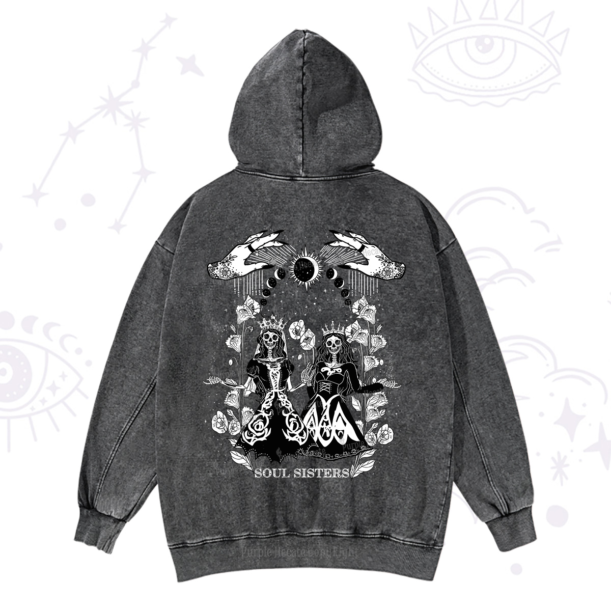 Purplehecate Soul Sister Washed Hoodie