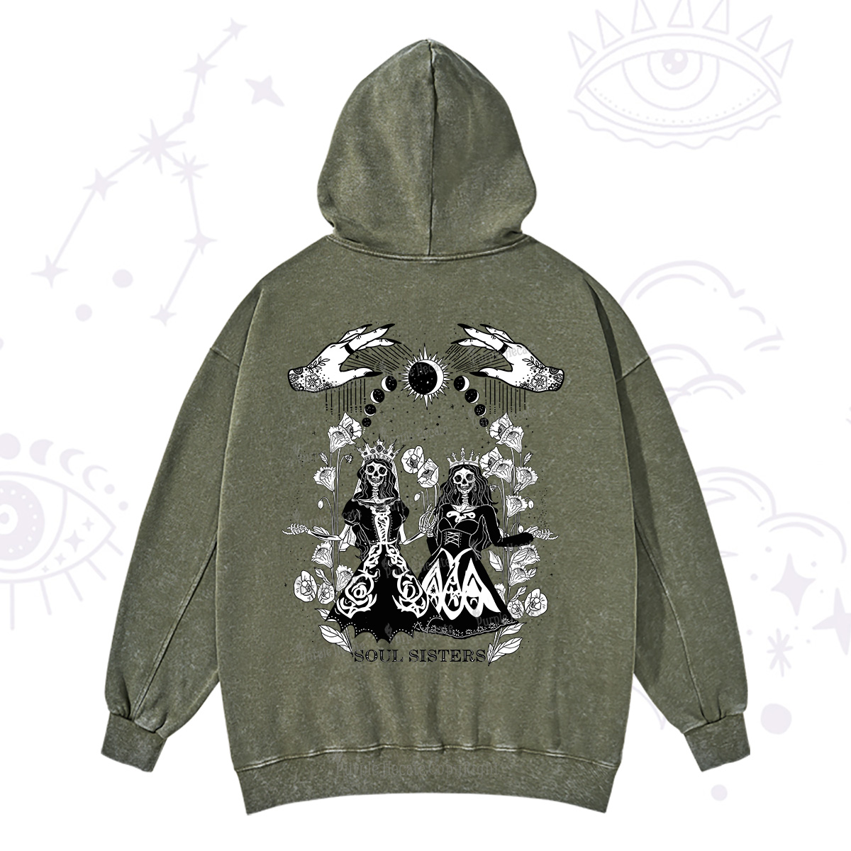 Purplehecate Soul Sister Washed Hoodie