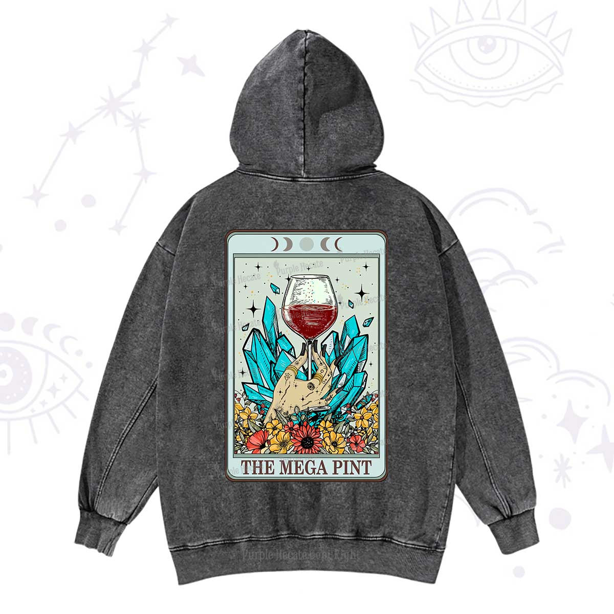Purplehecate The Mega Pint Washed Hoodie