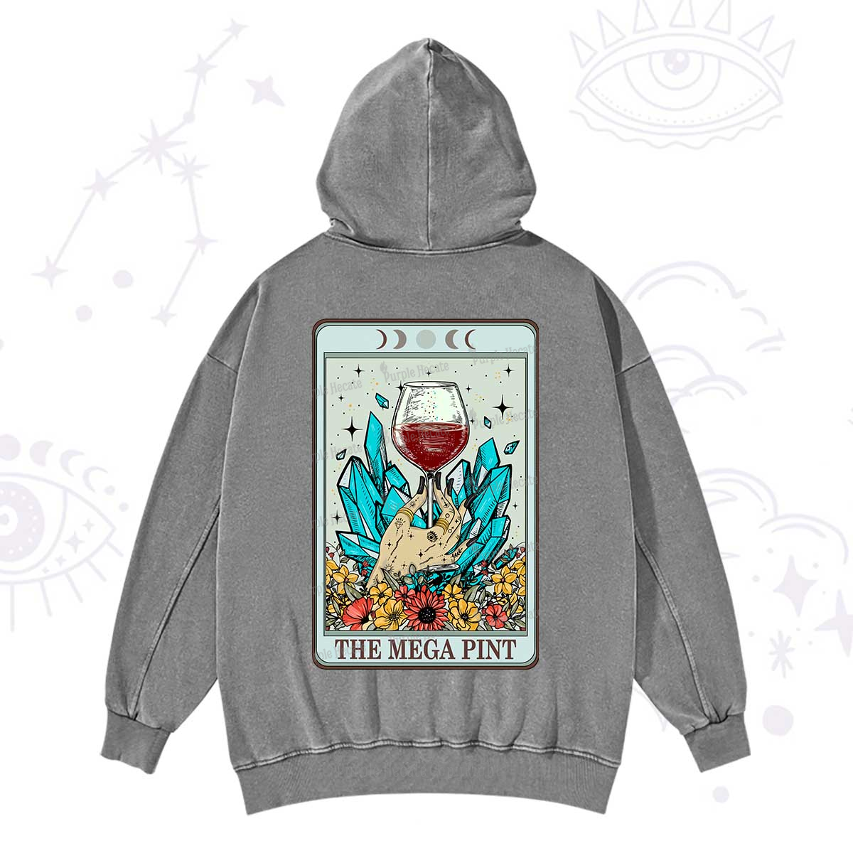 Purplehecate The Mega Pint Washed Hoodie