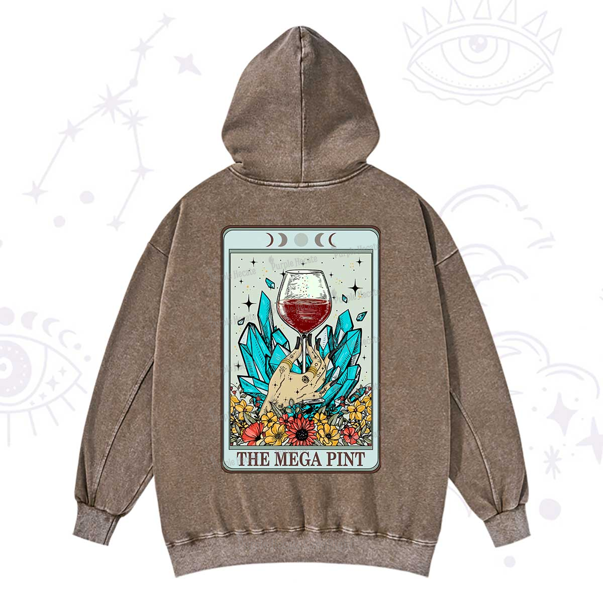Purplehecate The Mega Pint Washed Hoodie