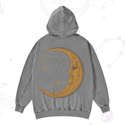 Purplehecate Celestial Moon Washed Hoodie