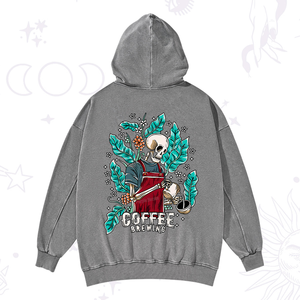 Purplehecate Coffee Brewing Washed Hoodie