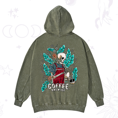 Purplehecate Coffee Brewing Washed Hoodie