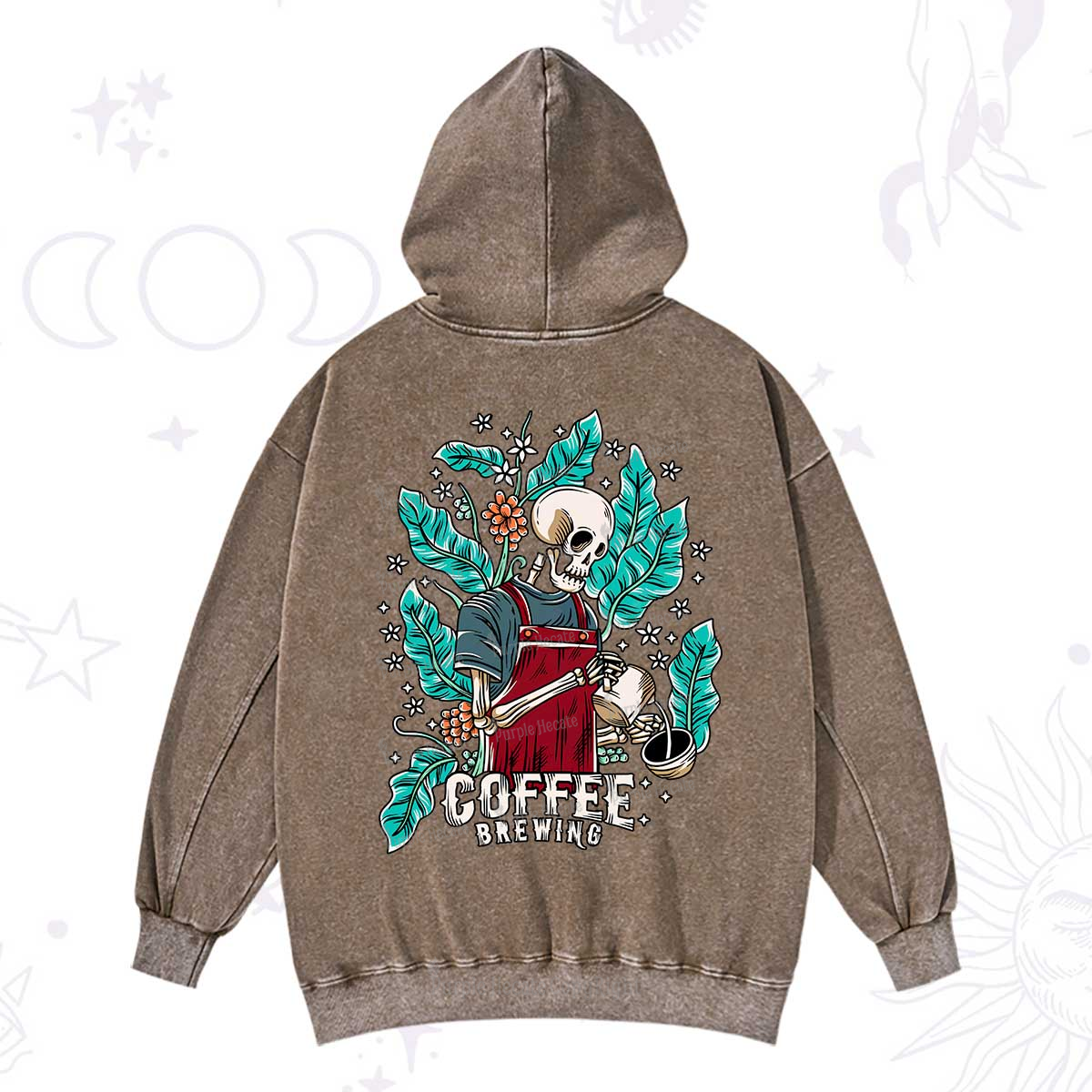 Purplehecate Coffee Brewing Washed Hoodie