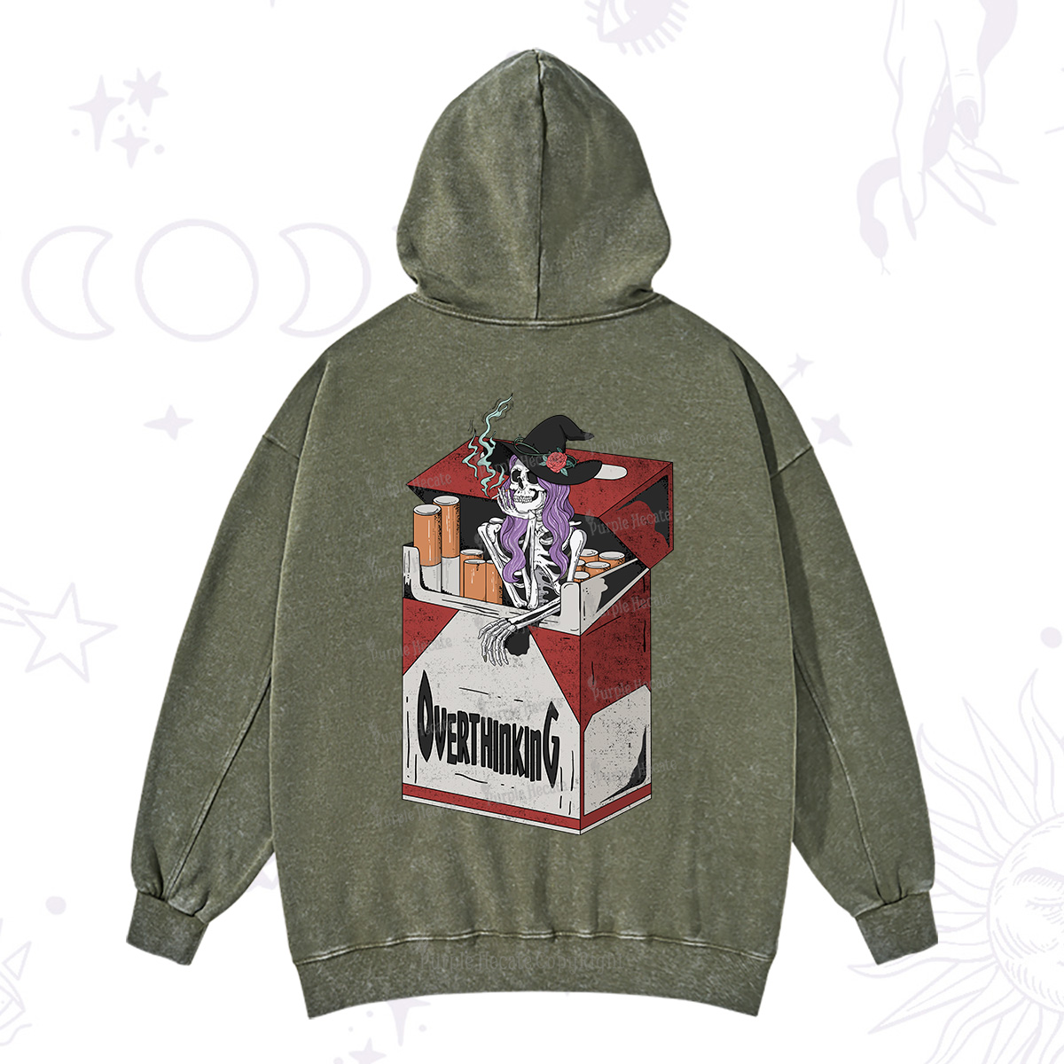 Purplehecate Overthinking Washed Hoodie