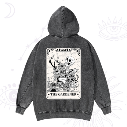Purplehecate The Gardener Tarot Washed Hoodie